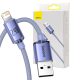 USB-kábel Lightning Baseus Crystal Shine, 2.4A, 2m (Ibolya)