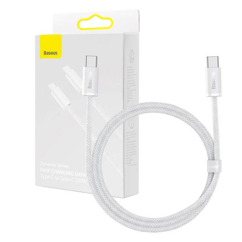 Baseus USB-C-USB-C kábel, 100 W, 1 m (fehér)