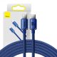 Baseus Crystal Shine USB-C-USB-C kábel, 100W, 2m (kék)
