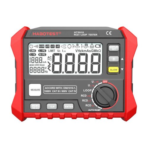 Digital RCD / Loop Resistance Tester Habotest HT5910