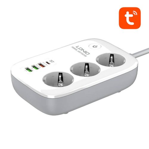 Smart Wi-Fi power strip LDNIO SEW3452, Tuya (white)