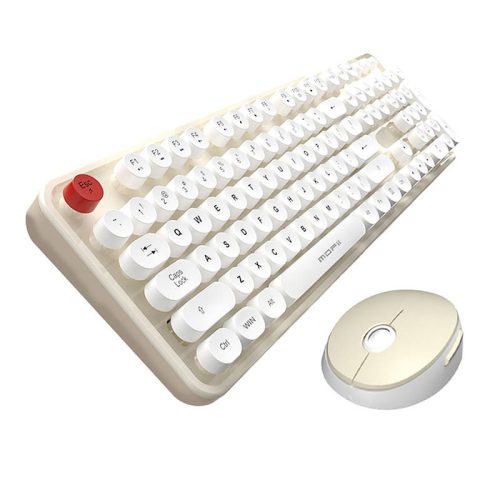 Wireless keyboard + mouse set MOFII Sweet 2.4G (White-Beige