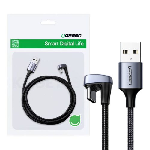 Cable USB 2.0 A to C UGREEN, 1m (Black)