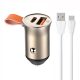 LDNIO C509Q USB, USB-C 30W Car charger + MicroUSB cable Cable