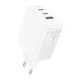 Acefast A41 wall charger, 2x USB-C + USB, GaN 65W (white)