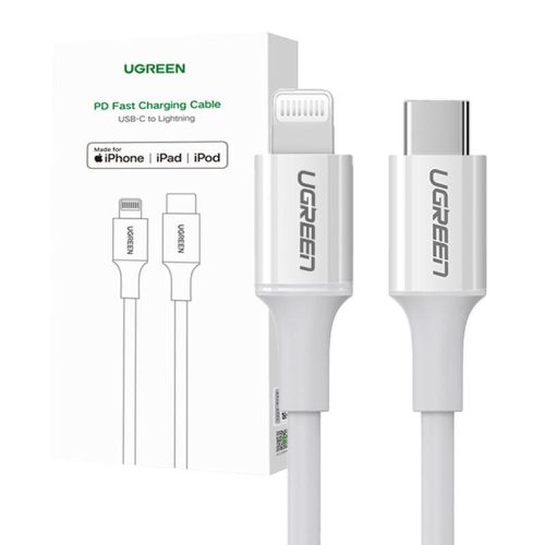 Cable Lightning to USB-C UGREEN 3A US171, 1.5m (white)