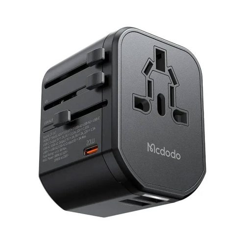 Universal wall charger Mcdodo EU/US/AU/UK CP-3471, PD 20W (black)