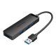 USB 3.0 4-Port Hub with Power Adapter Vention CHLBD 0.5m, Black