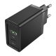 Wall charger EU USB-A(18W), USB-C(20W) Vention FBBB0-EU, 2.4A, PD3.0 (black)