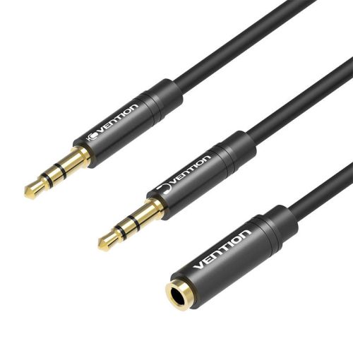 Cable Audio 2x 3.5mm Male to 3.5mm Female Vention BBOBY 0.3m (black)