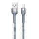 Cable USB Lightning Remax Jany Alloy, 1m, 2.4A (silver)