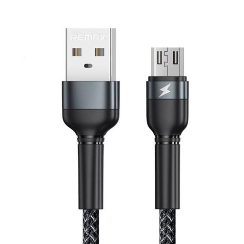 Cable USB Micro Remax Jany Alloy, 1m, 2.4A (black)