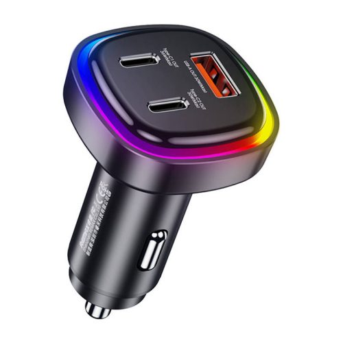 Car charger USB, 2x USB-C Remax RCC330, 66W (black)