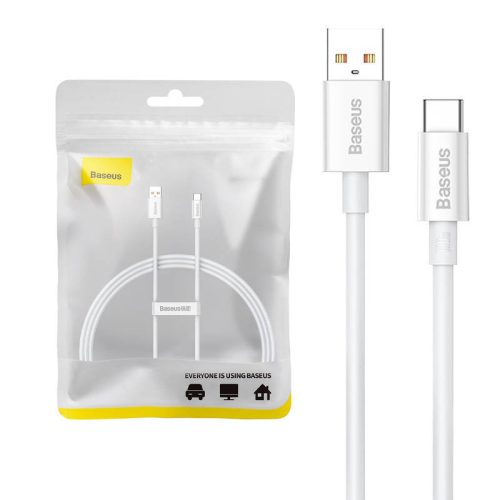 Cable USB do USB-C Baseus Superior 100W 1m (white)