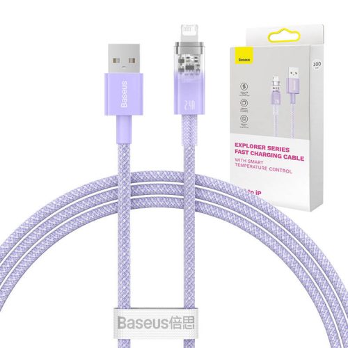 Fast Charging cable Baseus USB-A to Lightning Explorer Series 1m 2.4A (purple)