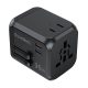 Travel wall charger Choetech PD5008, 3xUSB-A, 1xUSB-C, GaN, 30W, US/EU/UK/AU (black)