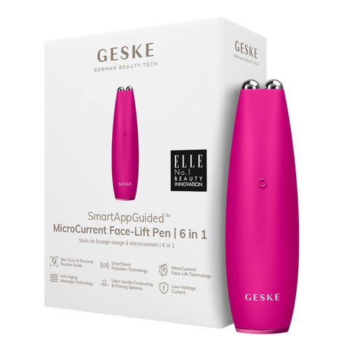 Geske 6 az 1-ben MicroCurrent Face-Lift Arcfeszesítő készülék alkalmazással (magenta)