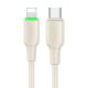 Cable USB-C do Lightning Mcdodo CA-4760 with LED light 1.2m (beige)