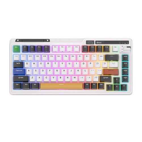 Wireless mechanical keyboard Royal Kludge KZZI K75 pro RGB, Eternity Switch  (black and white)