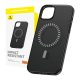 Magnetic Phone Case for iPhone 15 Pro Baseus Fauxther Series (Black)