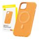 Magnetic Phone Case for iPhone 15 Plus Baseus Fauxther Series (Orange)