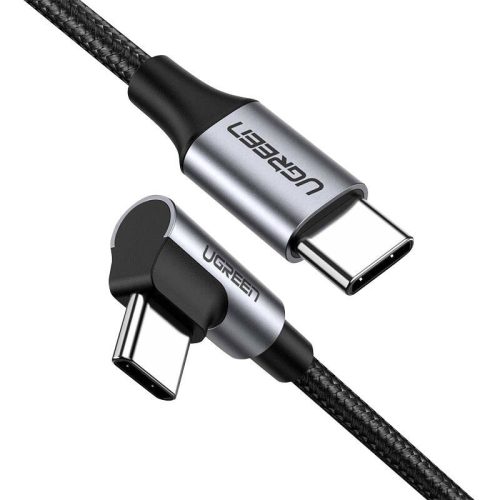 UGREEN US255 USB-C to USB-C Elbow cable, 3A, 60W, 2m (Black)