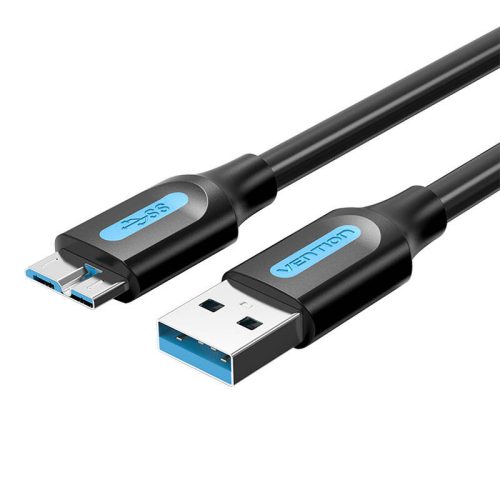 USB 3.0 A male to Micro-B male cable Vention COPBI 3m Black PVC