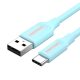 USB 2.0 A to USB-C 3A Cable Vention COKSF 1m Light Blue