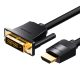 Kabel HDMI do DVI (24+1) Vention ABFBH 2m, 4K 60Hz/ 1080P 60Hz (Czarny)