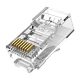 Modular RJ45 Cat.6 UTP Connector Vention IDDR0-10 Transparent 10 pcs.