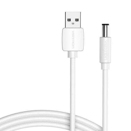 USB to DC 5.5mm Power Cable 0.5m Vention CEYWD (white)