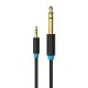 3.5mm TRS Male to 6.35mm Male Audio Cable 2m Vention BABBH (black)