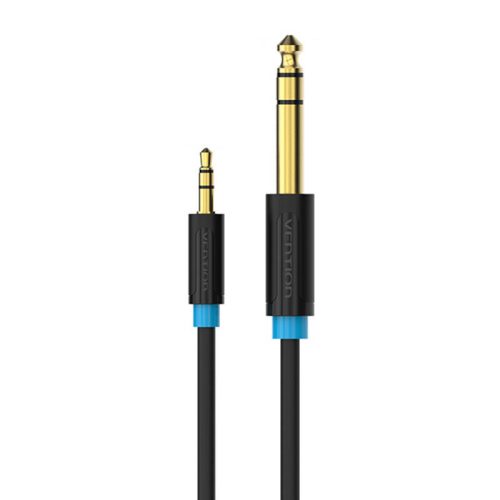 3.5mm TRS Male to 6.35mm Male Audio Cable 3m Vention BABBI (black)