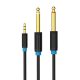 Audio Cable 3.5mm TRS to 2x 6.35mm Vention BACBH 2m (black)