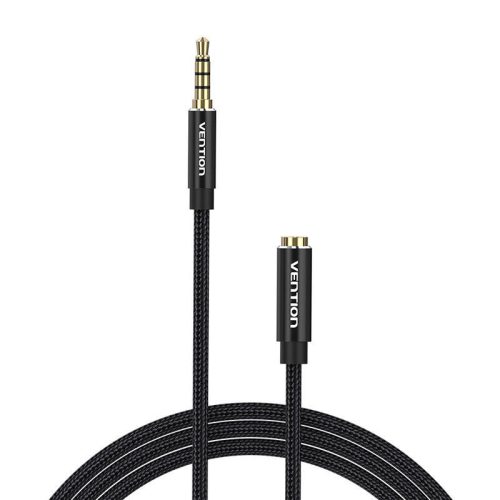 TRRS 3.5mm Male to 3.5mm Female Audio Extender 1,5m Vention BHCBG Black