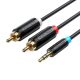 Audio Adapter Cable 3.5mm Male to 2x Male RCA 5m Vention BCLBJ Black