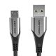 USB 2.0 A to Micro-B 3A cable 0.25m Vention COAHC gray