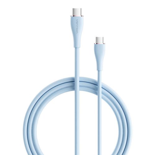 USB-C 2.0 to USB-C 5A Cable Vention TAWSF 1m Light Blue Silicone