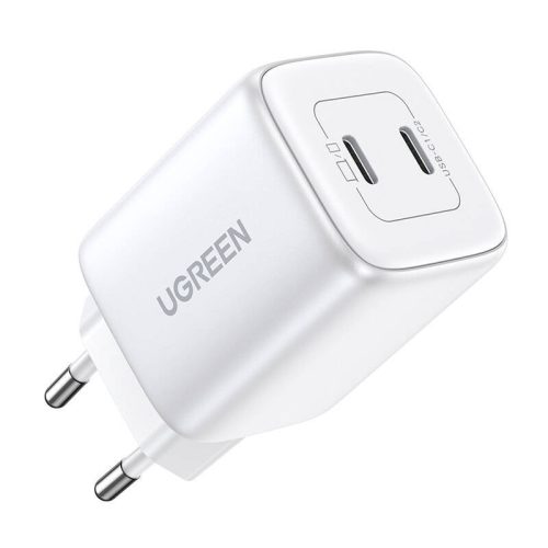 UGREEN Nexode 45W mains charger, 2x USB-C, PD3.0, QC4.0, GaN (white)