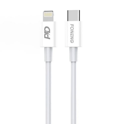 USB-C cable for Lighting Foneng X31, 3A, 1m (white)
