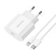 Charger USB-C 20W Essager with USB-C to Lightning cable (white)