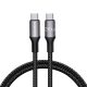 Fast Charging cable Rocoren USB-C to USB-C Retro Series 1m 240W (grey)