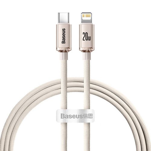 Kabel USB-C do iP Baseus Crystal Shine,  20W, 1.2m (różowy)