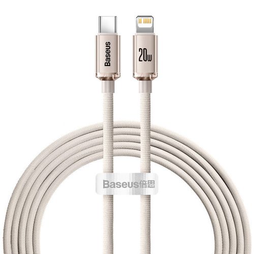 Kabel USB-C do iP Baseus Crystal Shine,  20W, 2m (różowy)