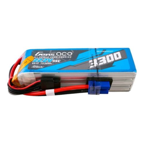 Gens ace G-Tech 3300mAh 22.2V 45C 6S1P Lipo Battery Pack with EC5 Plug