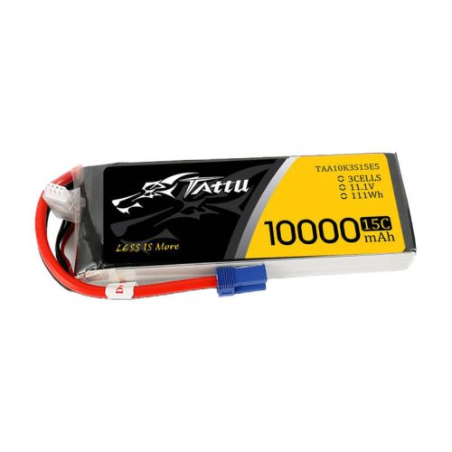 Tattu 11.1V 15C 3S 10000mAh Lipo Battery Pack with EC5 plug