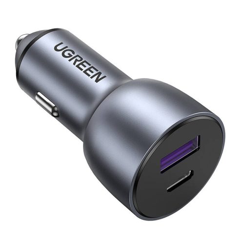 Car charger Ugreen CD213, USB + USB-C, 36W (gray)