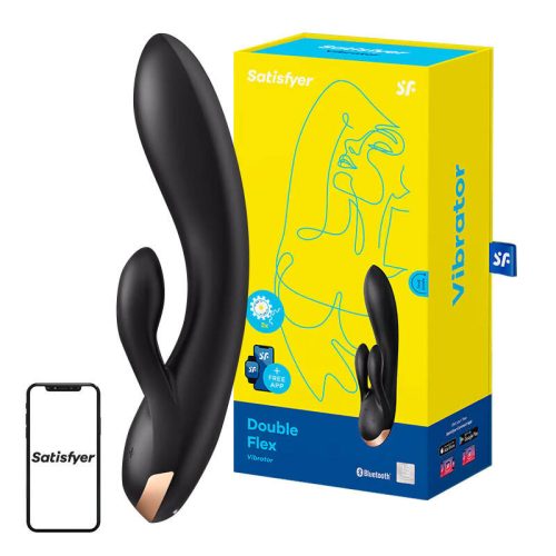 Wibrator-Double Flex Satisfyer Connect App (Black)