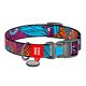 Nylon dog collar with QR code Waudog "Summer" size XL