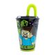 Water Cup with Straw for Kids STOR 40430 430 ml Minecraft (black)